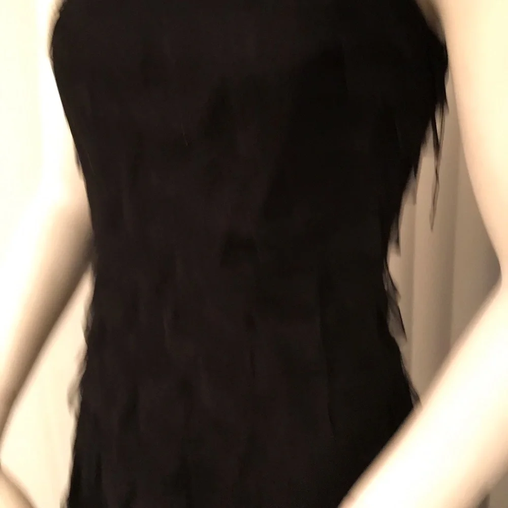 BCBG Maxazria black tulle layered Designer Dress - Picture 3 of 15